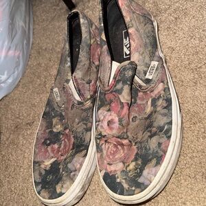 Vans Multicolor Floral Canvas Slip-Ons